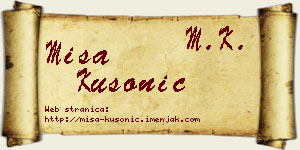 Miša Kusonić vizit kartica